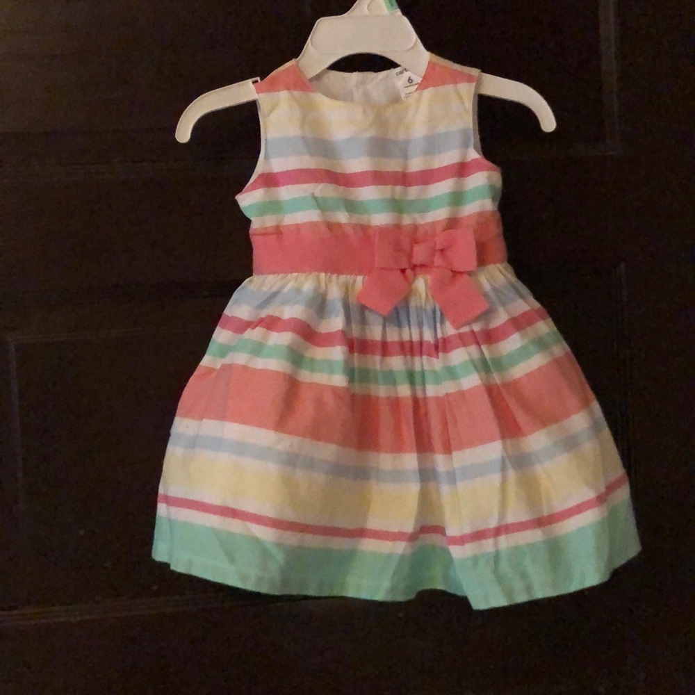 Carters striped dress with bow detail size 6m